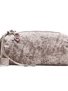 New VS Pink Canvas Rolled Mini Duffle Shoulder Bag Leopard Viral Cheetah